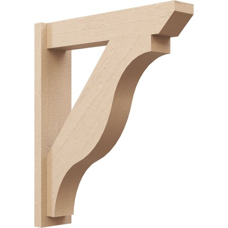 Ekena Millwork 5 1/2-in W x 24-in D x 28-in H Funston Slat Rough Cedar Woodgrain TimberThane Outlooker, Primed Tan OUTUR055X24X28FST24RCPR